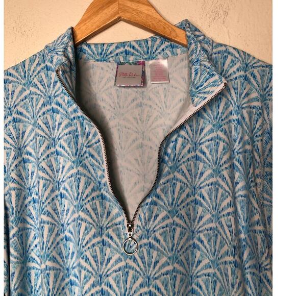 Stella Parker 1/2 Zip Front Long Sleeve shirt Sun Protection Beach Large Golf - Picture 5 of 11